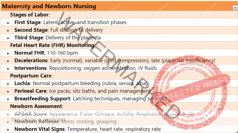Maternity and Newborn Nursing