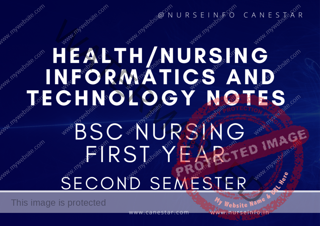 FREE HEALTH/NURSING INFORMATICS AND TECHNOLOGY NOTES PDF FOR B.SC NURSING FIRST YEAR SECOND SEMESTER university examination