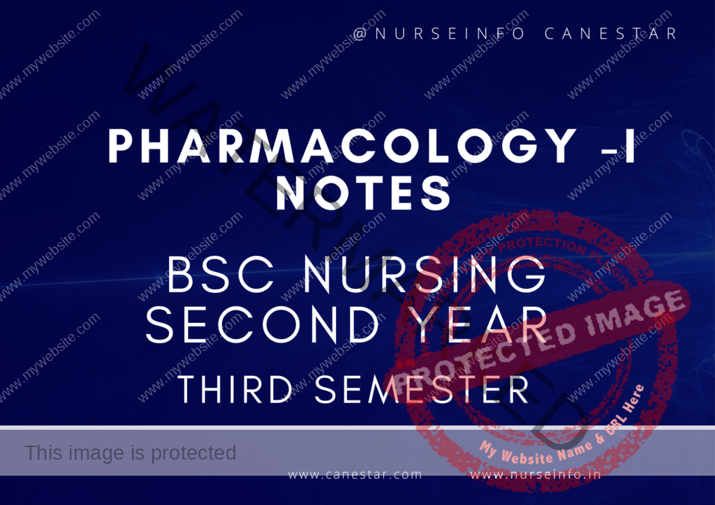 FREE PHARMACOLOGY - I NOTES PDF FOR BSC NURSING SECOND YEAR THIRD SEMESTER CLICK HERE