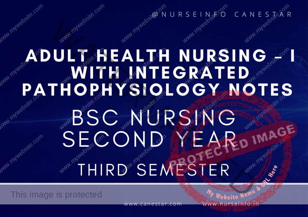 ADULT HEALTH NURSING – I WITH INTEGRATED PATHOPHYSIOLOGY NOTES 