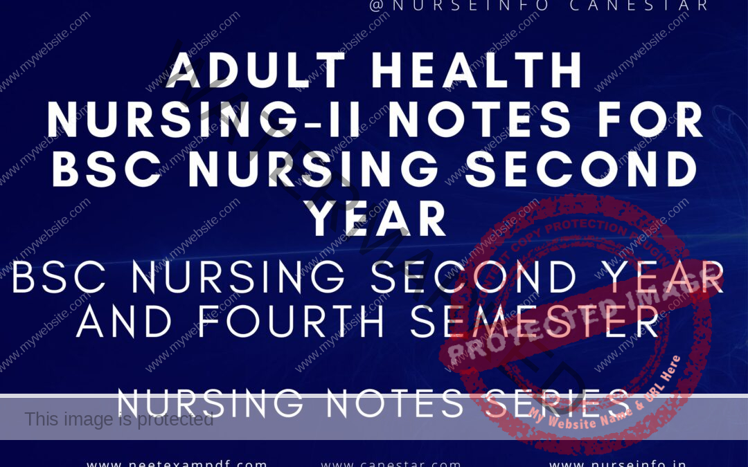Free Adult  Health Nursing – II Notes/Book