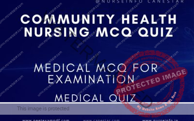 COMMUNITY HEALTH NURSING MCQ QUIZ