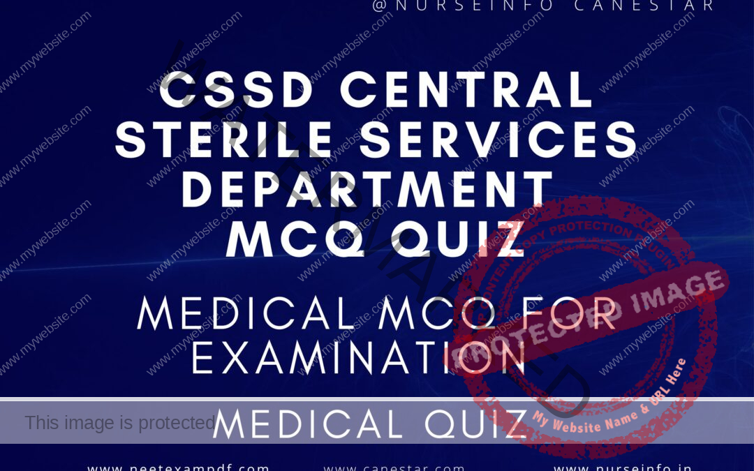 CSSD MCQ QUIZ