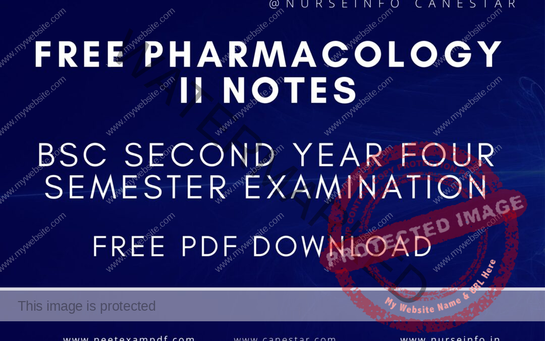 Free Pharmacology II Notes