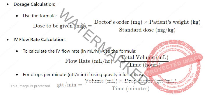 DOSAGE CALCULATION 